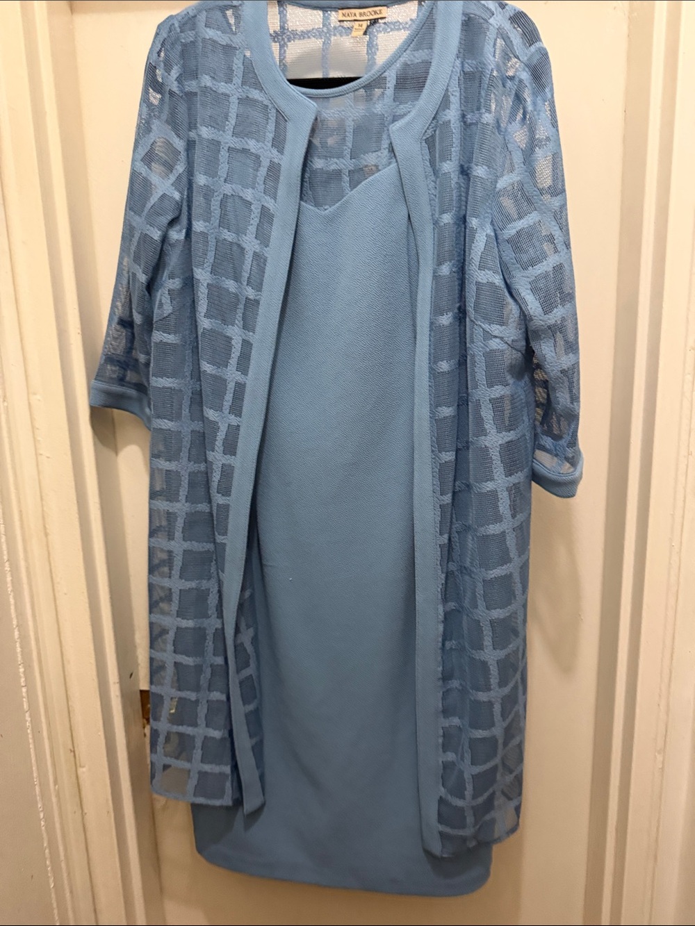 Nina Piccalino Light Blue Two-Piece Robe and Slip Set